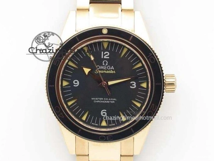0305 Efficient Planet Ocean GMT 43.5mm RG V6F 1:1 Best Edition Black Dial On RG Bracelet A 8182